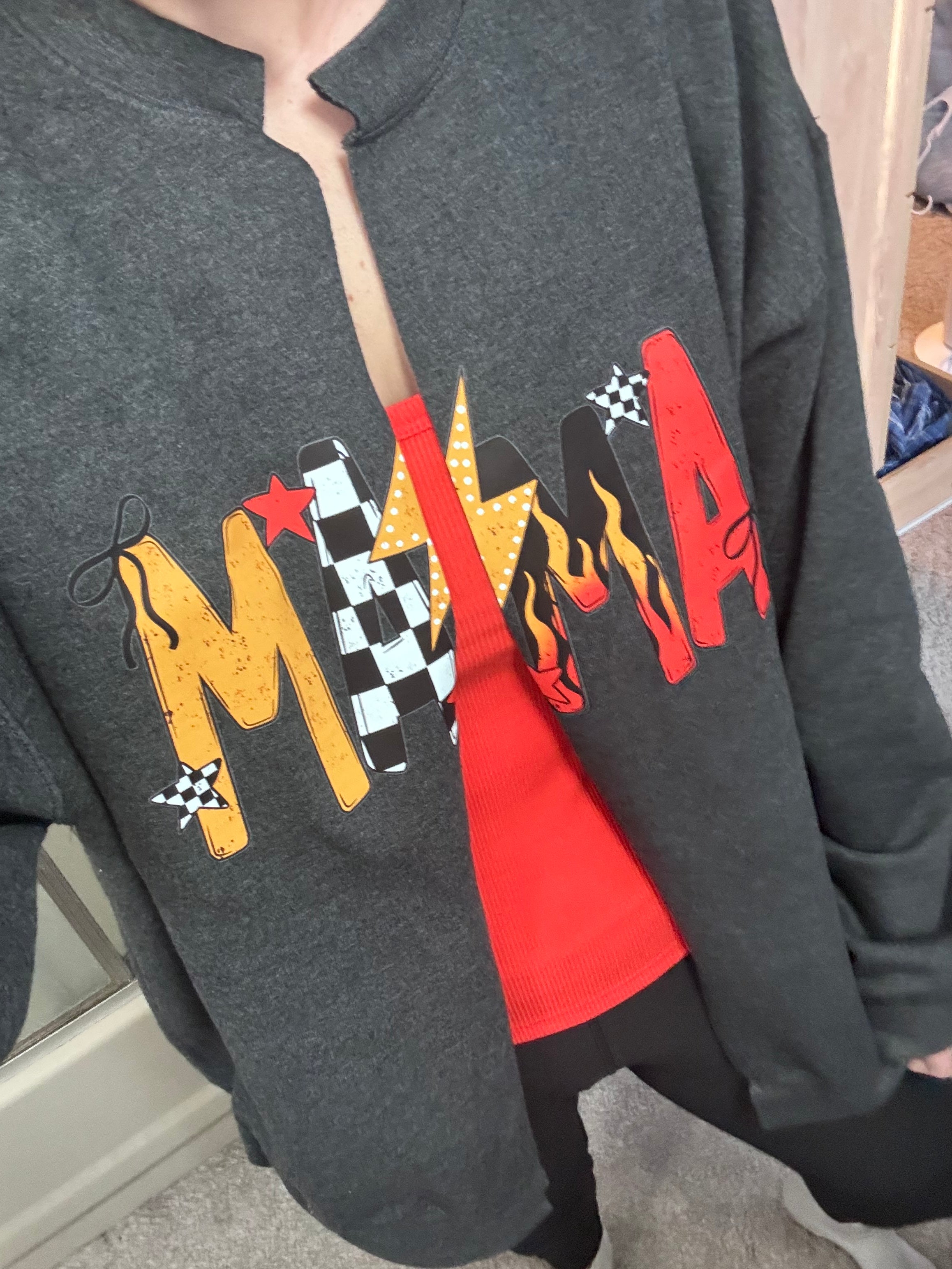 MAMA Grunge Sweatshirt Cardi